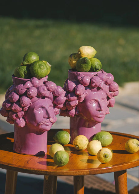 Solimano e Roxelana in giardino - Crita Ceramiche di Caltagirone