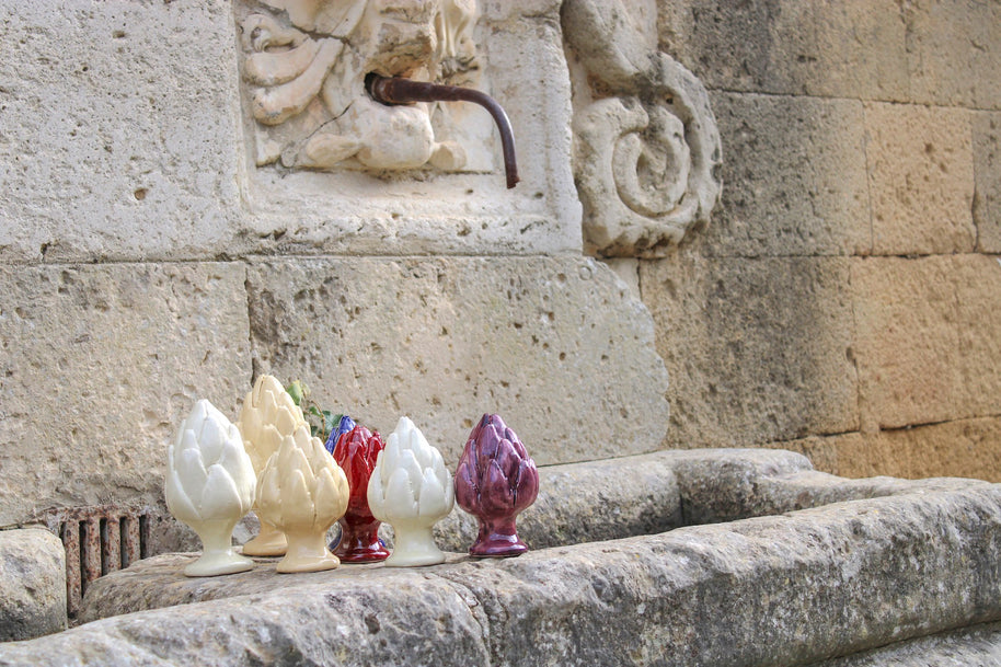 CARCIOFO • Bianco Peloritani • H10 - Crita Ceramiche di Caltagirone