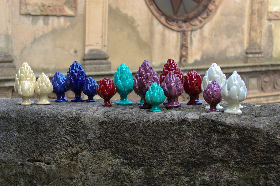 CARCIOFO • Crema di Palma • H20 - Crita Ceramiche di Caltagirone