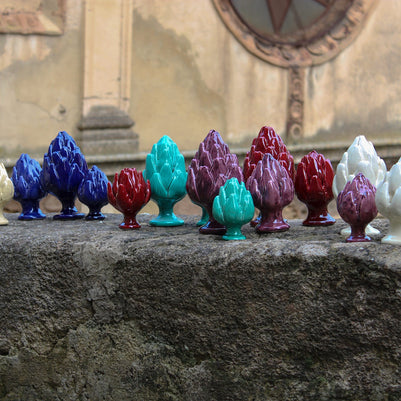 CARCIOFO • Turchese di Calamosche • H10 - Crita Ceramiche di Caltagirone