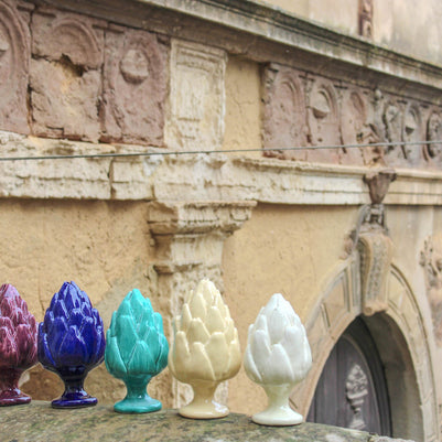 CARCIOFO • Viola di Ravanusa • H10 - Crita Ceramiche di Caltagirone