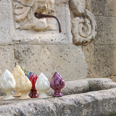 CARCIOFO • Viola di Ravanusa • H10 - Crita Ceramiche di Caltagirone