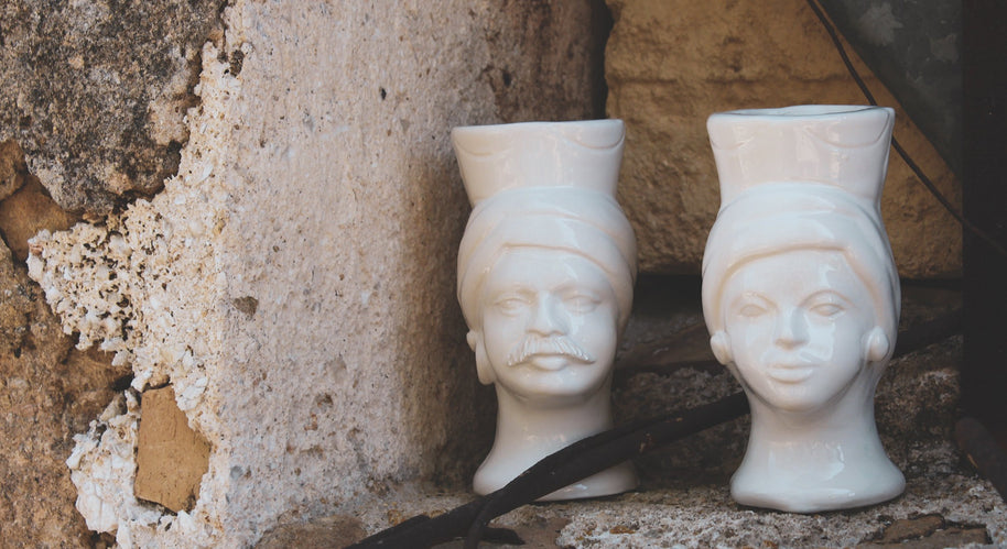 Grifone & Mata • Bianco Madonie • H14 - Crita Ceramiche di Caltagirone