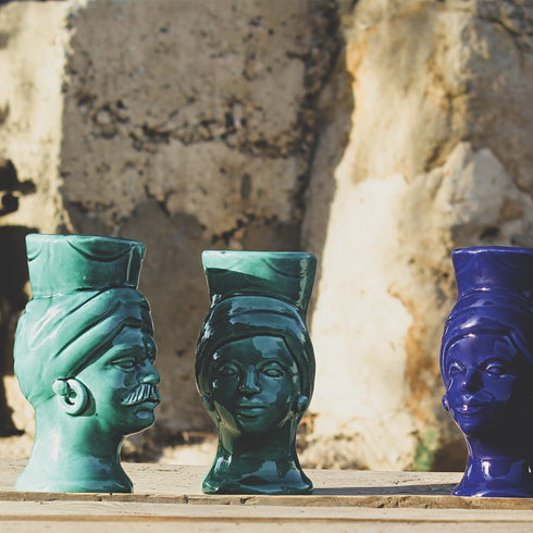 Grifone & Mata• Blu Pantelleria • H14 - Crita Ceramiche di Caltagirone