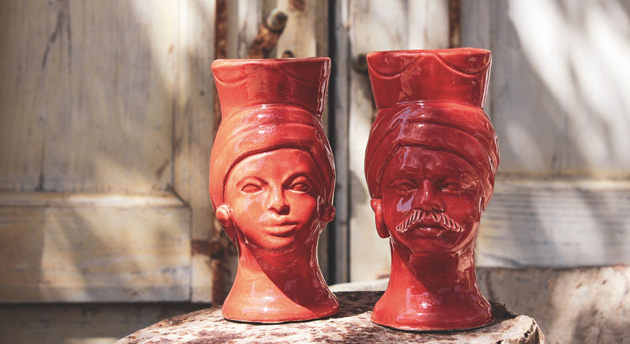 Grifone & Mata • Rosso Salaparuta • H14 - Crita Ceramiche di Caltagirone