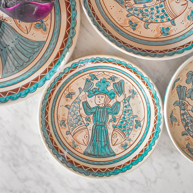 Piatto da Frutta MEDITERRANEO - Crita Ceramiche di Caltagirone