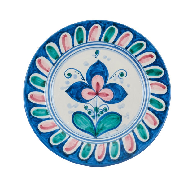 Piatto da Frutta ROSA DI MONZIA - Crita Ceramiche di Caltagirone
