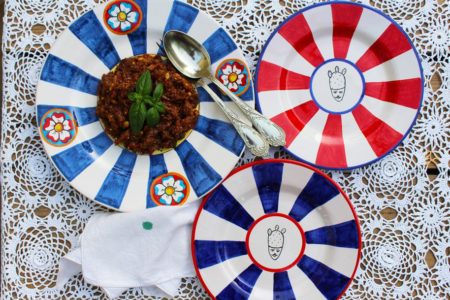 Piatto da Frutta TIFEO - Crita Ceramiche di Caltagirone