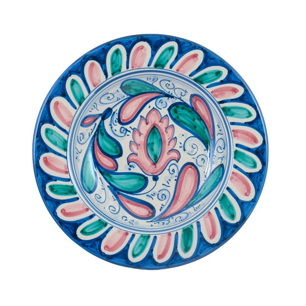 Piatto Fondo ROSA DI MONZIA - Crita Ceramiche di Caltagirone