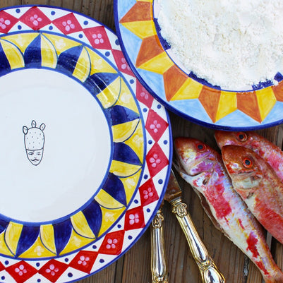 Piatto Piano ELIODORO - Crita Ceramiche di Caltagirone