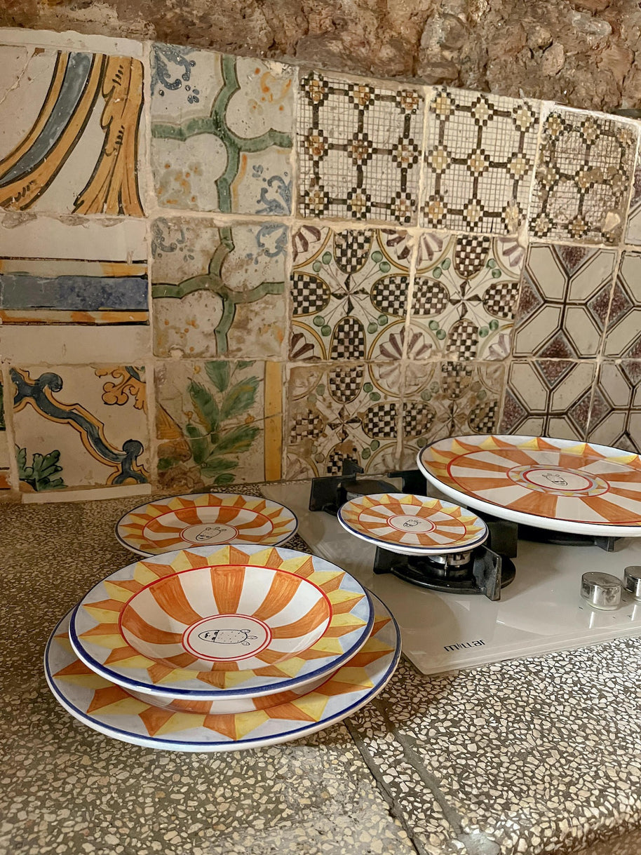 Piatto Piano GAMMAZITA - Crita Ceramiche di Caltagirone
