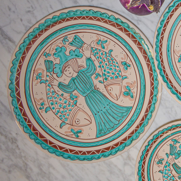 Piatto Piano MEDITERRANEO - Crita Ceramiche di Caltagirone