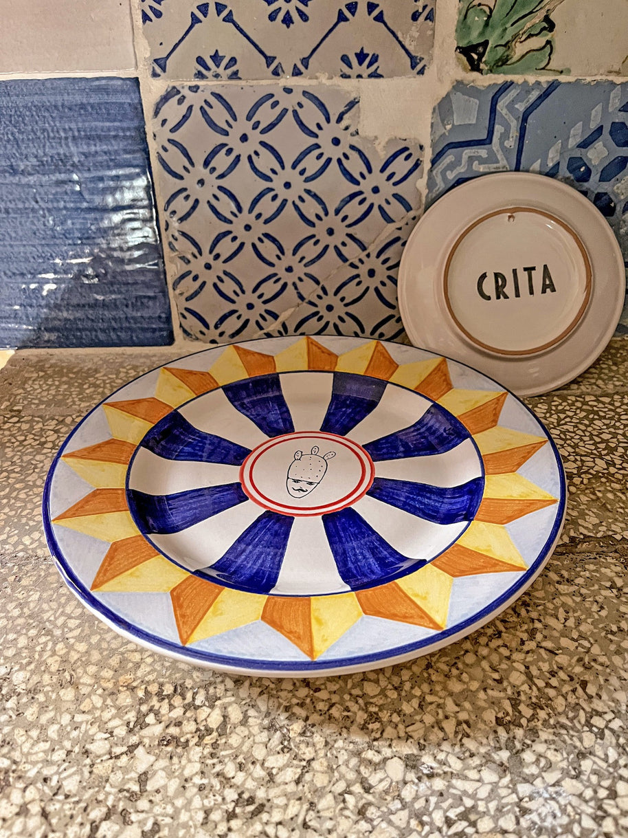 Piatto Piano NAIDE - Crita Ceramiche di Caltagirone