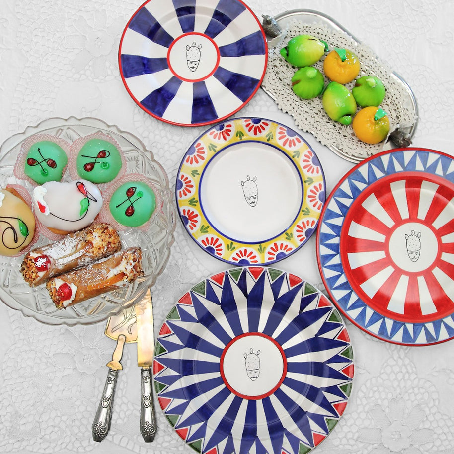 Piatto Piano UZETA - Crita Ceramiche di Caltagirone