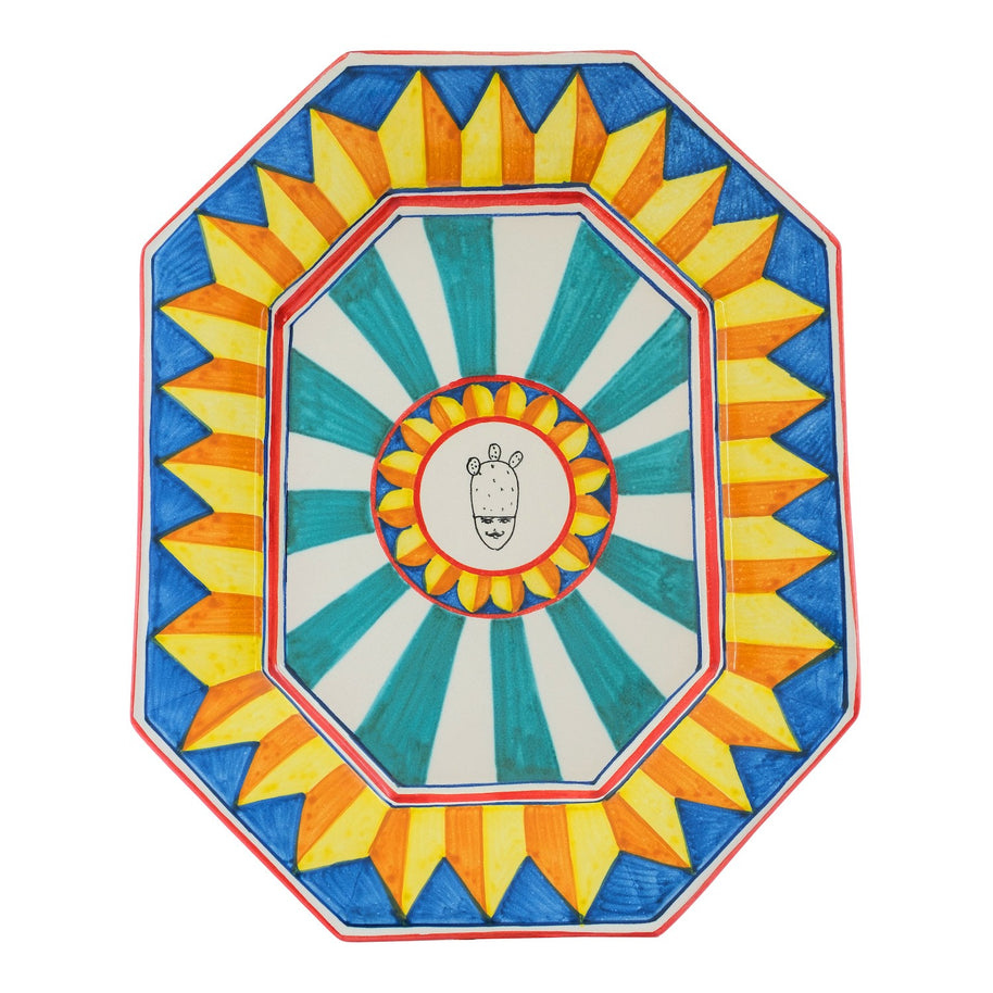 Piatto Portata Ottagonale DEMETRA - Crita Ceramiche di Caltagirone