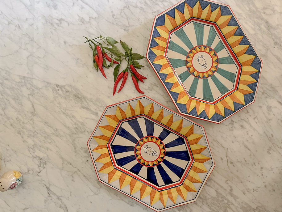 Piatto Portata Ottagonale DEMETRA - Crita Ceramiche di Caltagirone