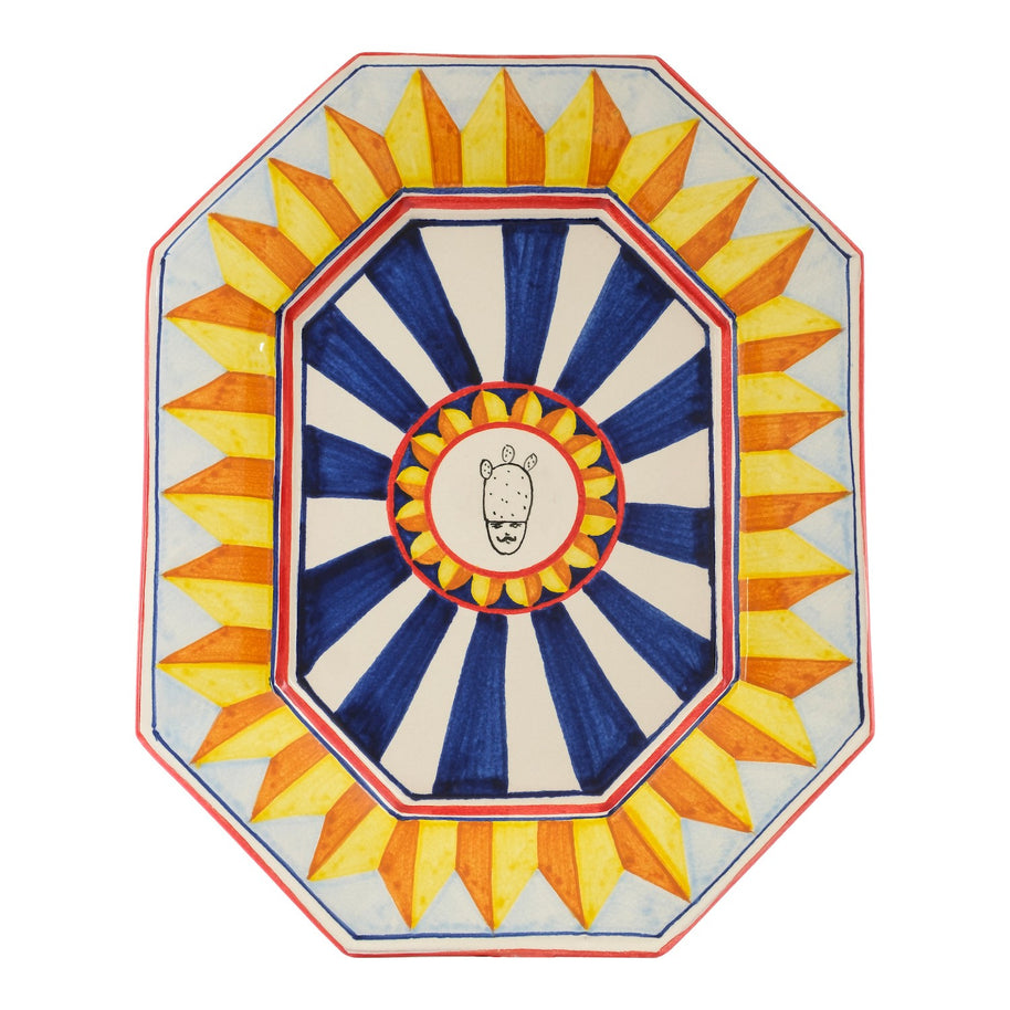 Piatto Portata Ottagonale NAIDE - Crita Ceramiche di Caltagirone