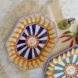 Piatto Portata Ottagonale NAIDE - Crita Ceramiche di Caltagirone