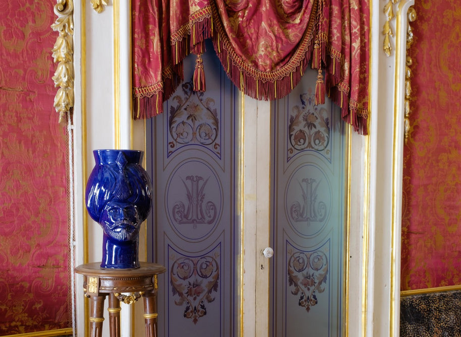 Selim • blu pantelleria - Crita Ceramiche di Caltagirone