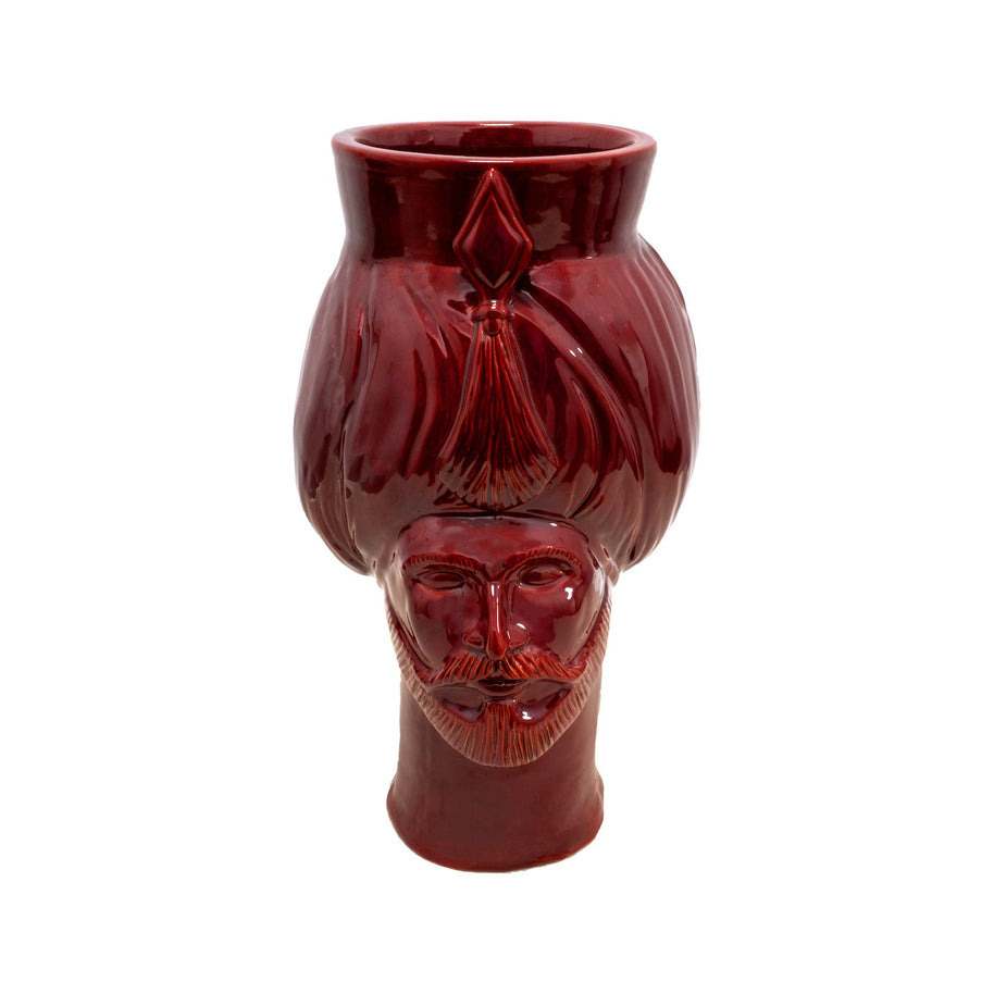 Selim • rosso etna - Crita Ceramiche di Caltagirone