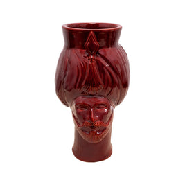 Selim • rosso etna - Crita Ceramiche di Caltagirone