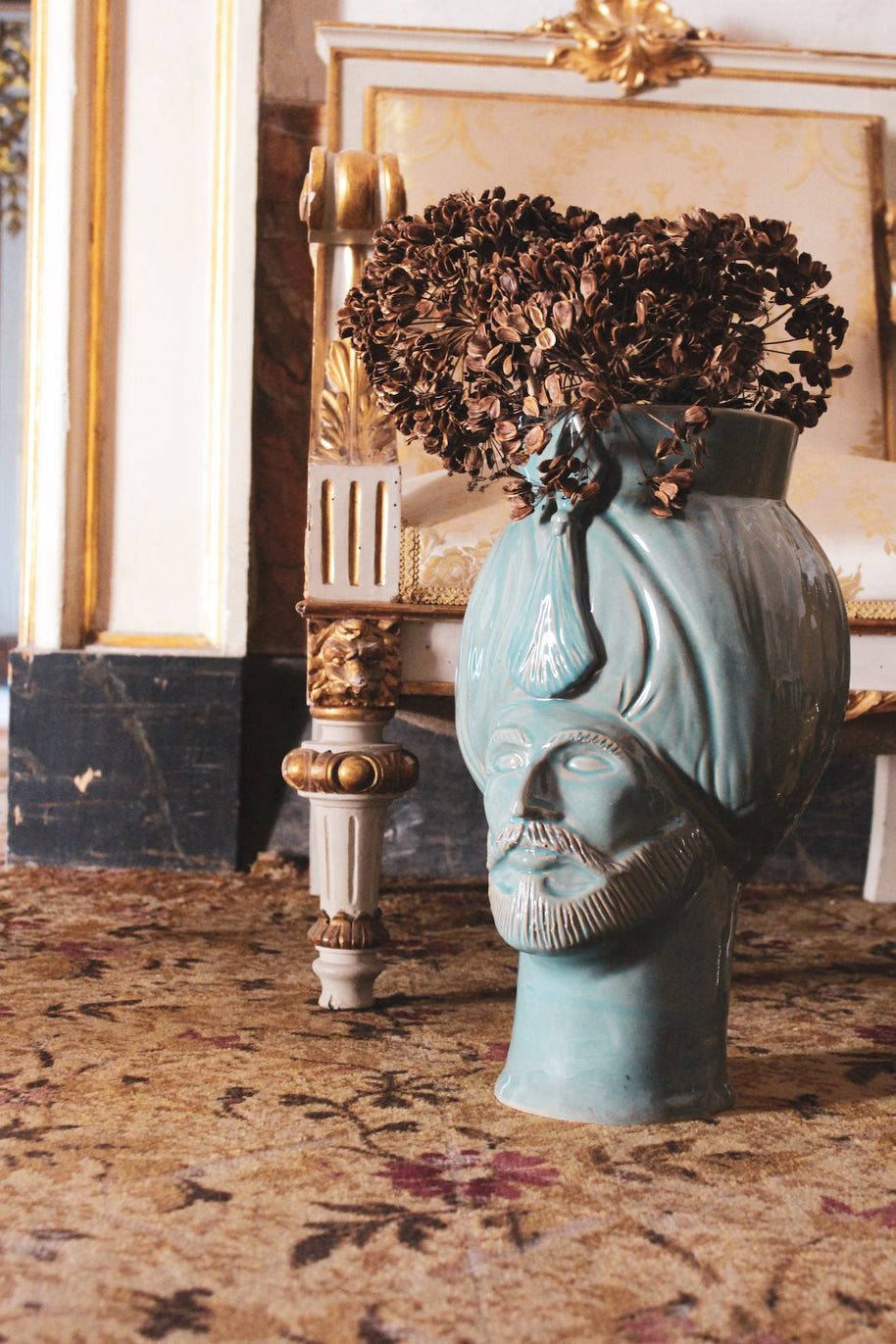 Selim • turchese favignana - Crita Ceramiche di Caltagirone