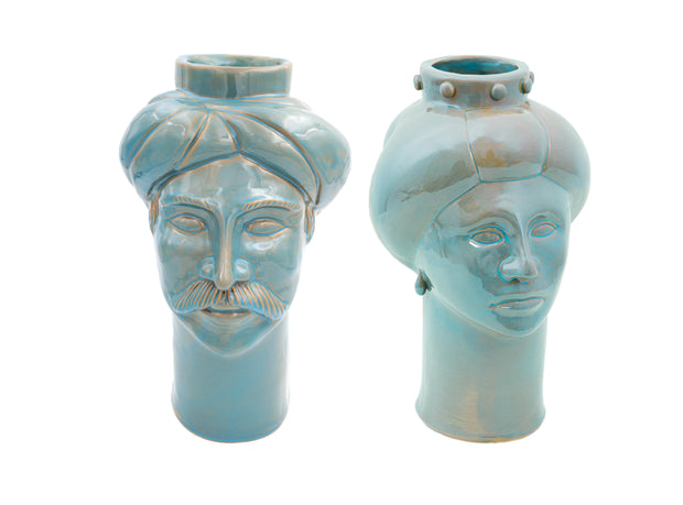 Solimano & Roxelana Grande • Turchese Favignana - Crita Ceramiche di Caltagirone