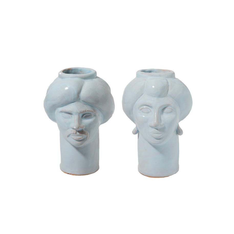 Solimano & Roxelana piccoli • Azzurro Vendicari - Crita Ceramiche di Caltagirone