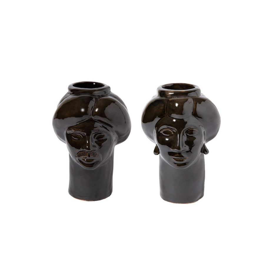 Solimano & Roxelana piccoli • Nero Stromboli - Crita Ceramiche di Caltagirone