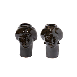 Solimano & Roxelana piccoli • Nero Stromboli - Crita Ceramiche di Caltagirone