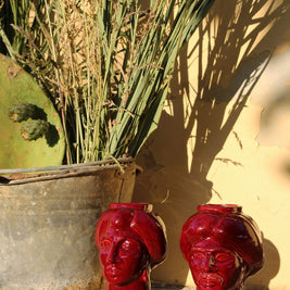 Solimano & Roxelana piccoli • Rosso Etna - Crita Ceramiche di Caltagirone