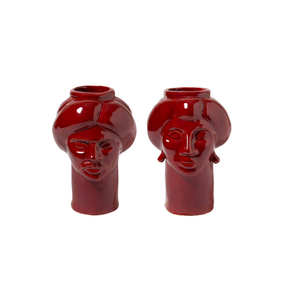 Solimano & Roxelana piccoli • Rosso Etna - Crita Ceramiche di Caltagirone