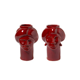 Solimano & Roxelana piccoli • Rosso Etna - Crita Ceramiche di Caltagirone