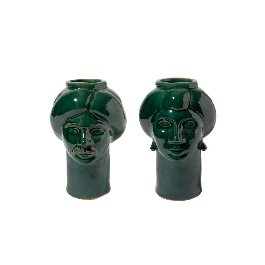 Solimano & Roxelana piccoli • Verde Ucria - Crita Ceramiche di Caltagirone