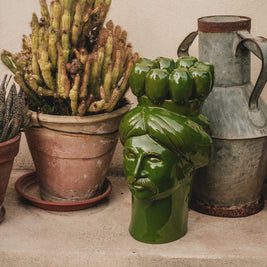 Solimano d'India • Verde Montalbano - Crita Ceramiche di Caltagirone