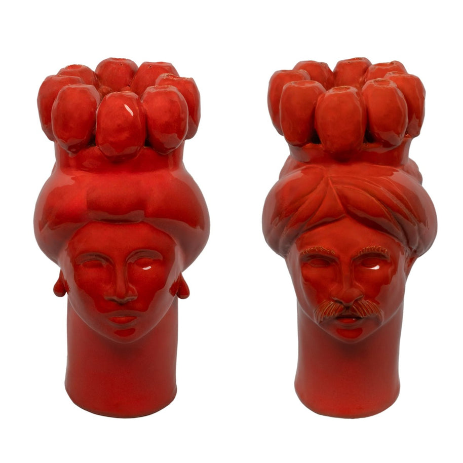 Solimano e Roxelana d'India • Corallo di Sciacca - Crita Ceramiche di Caltagirone