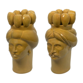 Solimano e Roxelana d'India • Sabbia Falconara - Crita Ceramiche di Caltagirone