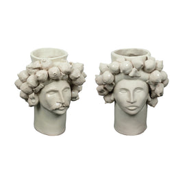 Solimano e Roxelana in giardino • Bianco dei Peloritani - Crita Ceramiche di Caltagirone