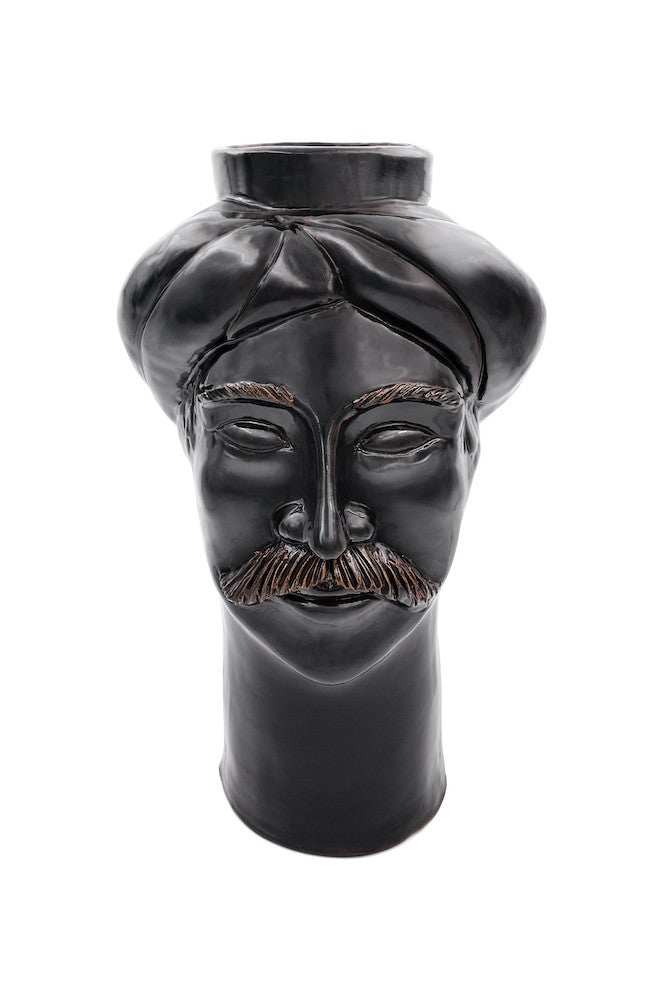 Solimano Grande • Nero Stromboli - Crita Ceramiche di Caltagirone